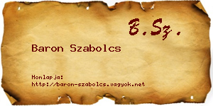 Baron Szabolcs névjegykártya